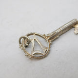Sterling Silver 21st Birthday Key Charm Pendant Vintage c1970s