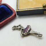 Sterling Silver Twirling Ballerina Charm Pendant Vintage c1970