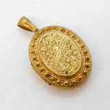 Victorian Rolled Gold Aesthetic Movement Floral Locket Antique c1880s