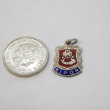 Sterling Silver Enamel Ripon Souvenir Charm Pendant Vintage c1970