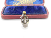 Sterling Silver Champagne in the Bucket Charm Pendant Vintage c1970