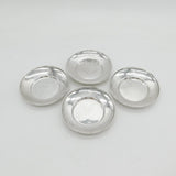 Asprey & Co. Edwardian Sterling Silver Set of Glass Coasters Antique London