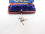 Sterling Silver Prancing Ballerina Charm Pendant Vintage c1970