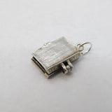 Sterling Silver Opening Holy Bible Charm Pendant Vintage c1970s