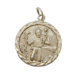 Sterling Silver St Christopher Travel Charm Pendant Vintage c1970s