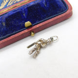 Sterling Silver Cricket Player Batsman Charm Pendant Vintage c1970