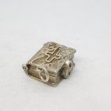 Sterling Silver Opening Holy Bible Charm Pendant Vintage c1970