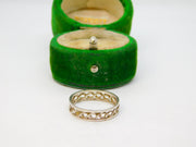 Sterling Silver Braided Style Band Ring Vintage c1970 Size L