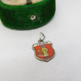 Sterling Silver Enamel Trier Charm Pendant Vintage c1970