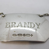Sterling Silver Millenium Year Brandy Decanter Label Vintage 2000 Birmingham