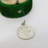 Sterling Silver George V Threepence Charm Pendant Antique 1922 Art Deco