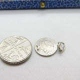Sterling Silver St Christopher with Travel Reverse Charm Pendant Vintage c1970