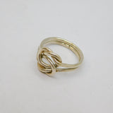 Sterling Silver Double Intertwined Infinity Knot Dress Ring Modern c1990 Size P