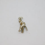 Sterling Silver Cricketer Charm Pendant Vintage c1970s