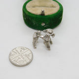 Sterling Silver Poodle Dog Charm Pendant Vintage c1970