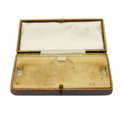 Edwardian Tooled Leather Bracelet Jewellery Display Box Antique c1910s
