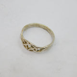 Sterling Silver Celtic Design Studio Band Ring Vintage c1970 Size R