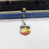 Sterling Silver & Enamel Belgique Belgium Charm Pendant Vintage c1970