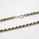 Sterling Silver Essential Rope Chain Necklace Vintage c1970 46cm Length