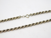 Sterling Silver Essential Rope Chain Necklace Vintage c1970 46cm Length