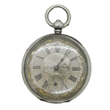Victorian Sterling Silver Lake Scene Fusee Pocket Watch Antique 1879 London