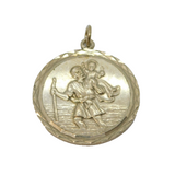Sterling Silver St Christopher Travel Charm Pendant Vintage c1970