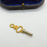 Brass and Cut Steel Watch Key Size 3mm  Charm Pendant Mid-Century c1950