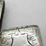 Victorian Sterling Silver Graduating Watch Chain & Vesta Case Antique Birmingham