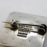 Liberty & Co Plantagenet Hand Wrought Silver & Ceramic Brooch Arts & Crafts