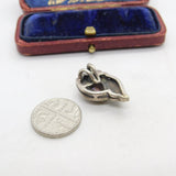 Sterling Silver and Pink Topaz Charm Pendant Vintage c1970