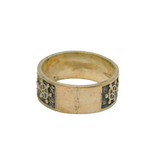 Sterling Silver Ships Wheel Pattern Identity Band Ring Vintage c1970 Size R