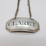 George III Sterling Silver Claret Wine Decanter Label Antique c1800 London