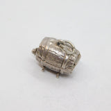 Sterling Silver Opening Barrel With Drunken Man Charm Pendant Vintage c1970s