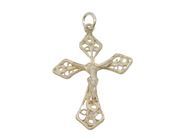.800 Silver Crucifix Cross Charm Pendant Vintage c1970