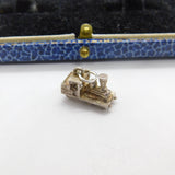 Sterling Silver Old Fashioned Train Charm Pendant Vintage c1970