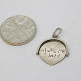 Sterling Silver Happy Birthday Spinner Charm Pendant Vintage c1970