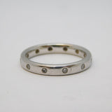 .950 Platinum, Diamond & Ruby Full Eternity Band Ring Vintage Birmingham