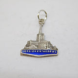 Sterling Silver & Enamel Norwich Cathedral Souvenir Charm Antique c1930s