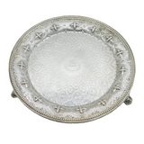 Victorian Sterling Silver Irish Dunne Family Crest Salver Dish Antique 1871