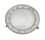 Victorian Sterling Silver Irish Dunne Family Crest Salver Dish Antique 1871