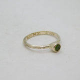 Sterling Silver Peridot "Ioe Sanz Fin" Posy Style Ring Vintage c1970 Size L 1/2
