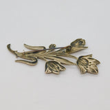 Sterling Silver Tulip Flower Form Spray Brooch Pin Vintage c1970