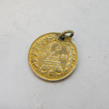 Victorian Sterling Silver Young Head 1885 Threepence Coin Pendant Antique