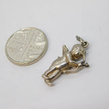 Sterling Silver Cupid Archer Charm Pendant Vintage c1970