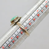 Sterling Silver Cabochon Turquoise Studio Band Ring Vintage c1970 Size P 1/2