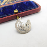 Victorian Sterling Silver Monogram Initial Style Brooch in Horseshoe Antique