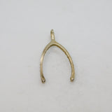 Sterling Silver Planished Wishbone Form Studio Pendant Modern c1990s