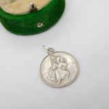 Sterling Silver St Christopher Travel Charm Pendant Vintage c1970