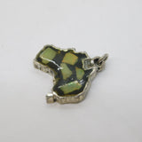 Silver Plated & Opal Set Australia Souvenir Pendant Vintage c1970s