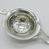 Art Deco Sterling Silver Modernist Pattern Tea Strainer Antique 1934 Birmingham